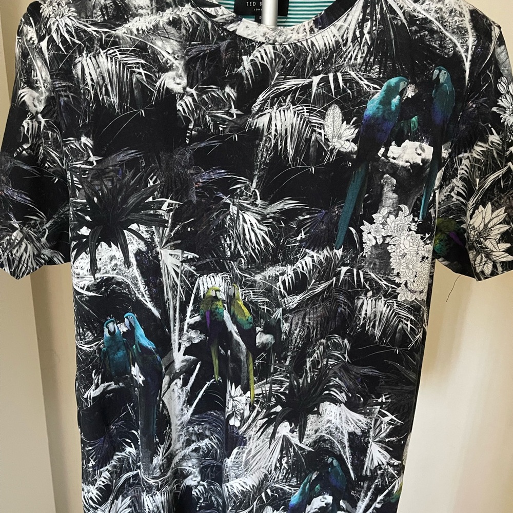 Mens Ted Baker Tropar shirt. Sz 5, slim fit. Black. Lightly used.